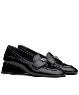 Prada Womens Patent Leather Loafers