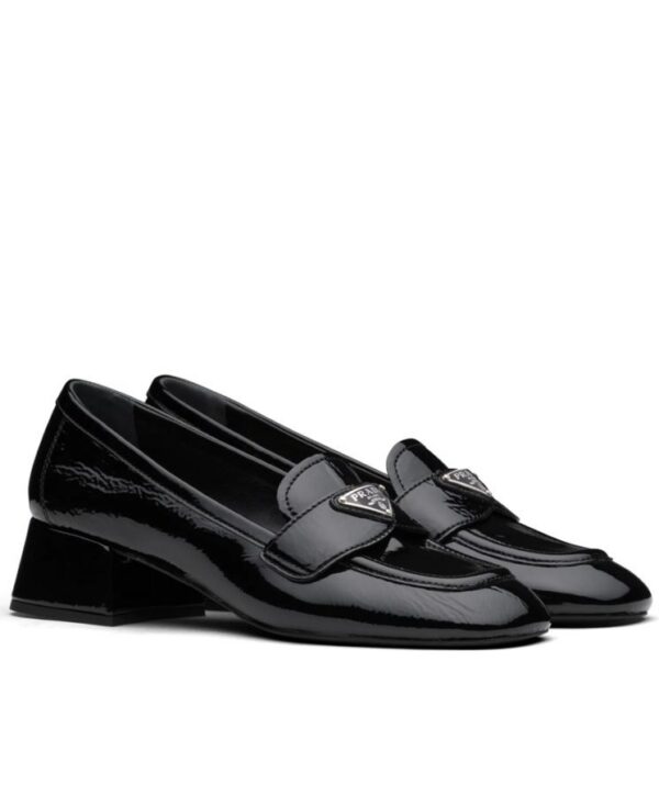 Prada Womens Patent Leather Loafers