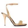 Prada Womens Satin Sandals With Crystals 1X022N Yellow