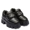 Prada Womens Soft Padded Nappa Leather Loafers Black