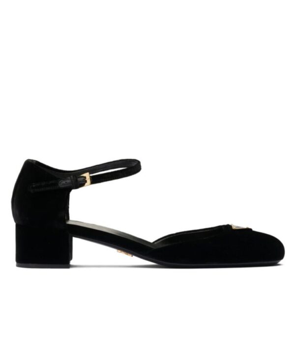 Prada Womens Velvet Pumps 1I357N Black