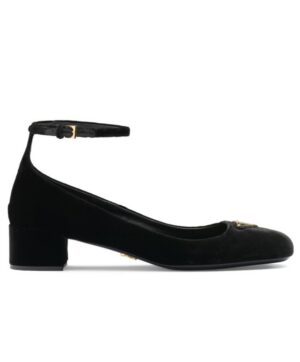 Prada Womens Velvet pumps 1I358N Black