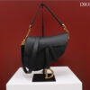 Dior Saddle Bag With Strap M0455 Black Grained Calfskin
