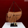 Dior Saddle Bag With Strap M0455 Golden Grained Calfskin