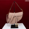Dior Saddle Bag With Strap M0455 Powder Pink Grained Calfskin