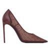Saint Laurent Womens Anja Pumps In Rhinestone Mesh