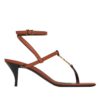 Saint Laurent Womens Cassandra Sandals In Smooth Leather