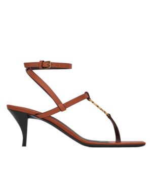 Saint Laurent Womens Cassandra Sandals In Smooth Leather