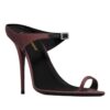 Saint Laurent Womens Dive Mules In Crepe Satin