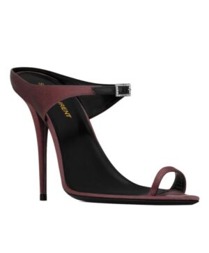 Saint Laurent Womens Dive Mules In Crepe Satin