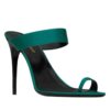 Saint Laurent Womens Martha Mules In Crepe Satin