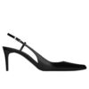 Saint Laurent Womens Vendome Slingback Pumps In Glazed Leather Black
