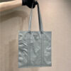 Prada Small Antique Nappa Leather Tote 1BG459 Gray