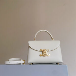 Celine Teen Nino Bag 118113 White Grained Leather