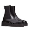 Valentino Womens M-Way Rockstud Beatle In Calfskin With Tone-On-Tone Studs 50 MM Black