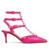 Valentino Womens Patent Rockstud Pumps With Matching Straps And Studs 65 MM
