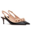 Valentino Womens Rockstud Bow Slingback Patent Leather Pump 60MM