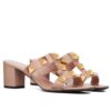 Valentino Womens Roman Stud Calfskin Slide Sandal 60 MM