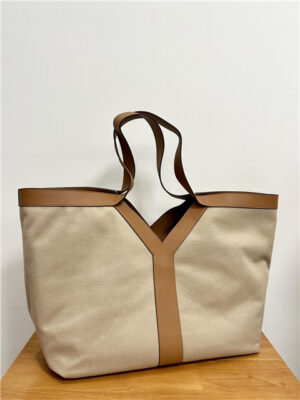 YSL Y Tote 817602 Beige Canvas